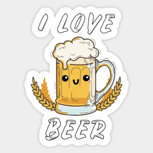 I Love Beer - International Beer Day Sticker